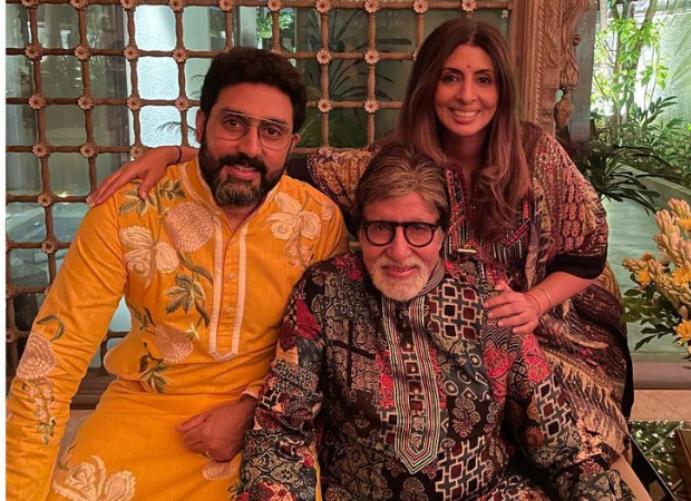 Amitabh Bachchan celebrates his 80th birthday with intimate family gathering poses with Abhishek Bachchan and Shweta Bachchan Nanda