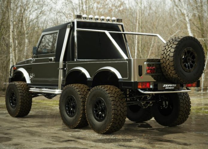 Maruti Suzuki Gypsy 6x6 rendering rear angle 695x500 1